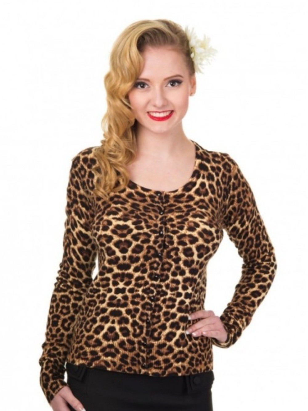 BANNED retro apparel XL Leopard cardigan